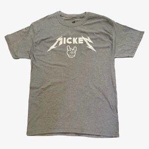 Hanes Gray Short Sleeve Tee with Mickey Design